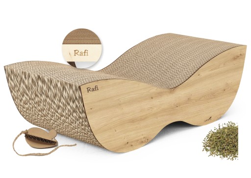 Drapak dla kota z tektury LEON Gattino DĄB ARTISAN