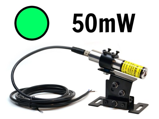 Laser liniowy zielony 50mW IP67 520nm DO SZYCIA