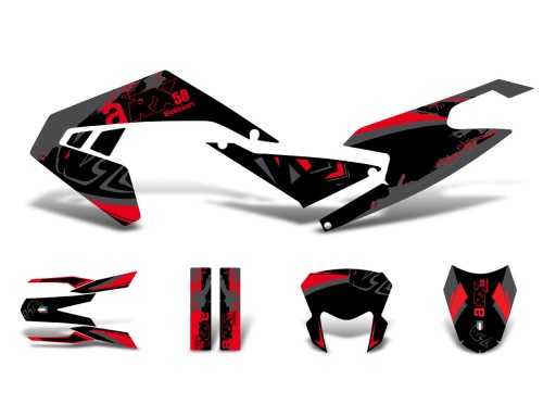 Zestaw naklejek Aprilia RX50 po 2018 E4