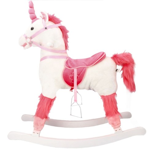 INTERAKTYWNY KONIK NA BIEGUNACH BIAŁY JEDNOROŻEC UNICORN RÓŻ PŁOZY ODGŁOSY