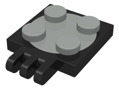 LEGO - Turntable 2x2 Plate (251c01) czarny 1szt.
