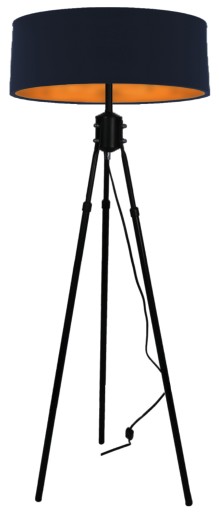 LAMPA STOJĄCA PODŁOGOWA TRÓJNÓG ABAŻUR 45CM LED