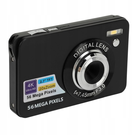 KAMERA CYFROWA 56 MP FULL HD 20X ZOOM 2.7CALA CZARNY