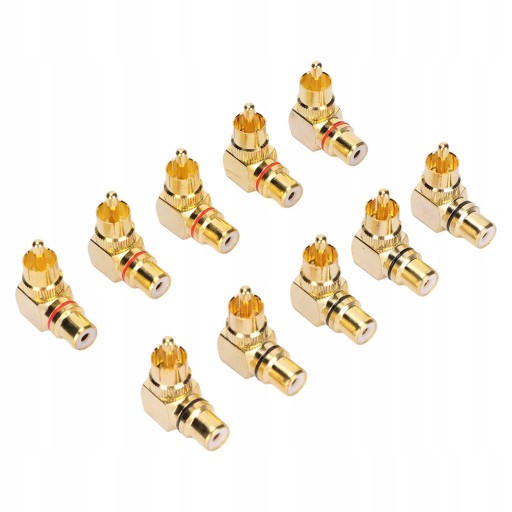 ADAPTER KĄTOWY RCA 10 SZT.
