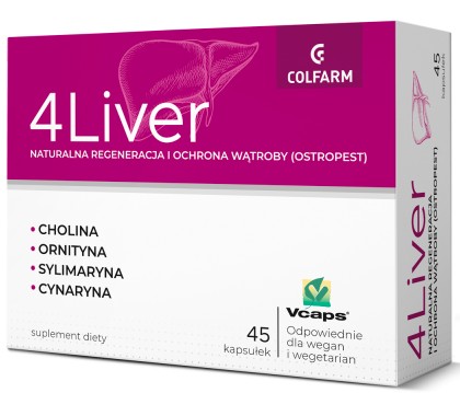 4LIVER ostropest plamisty wątroba Colfarm 45 kaps.