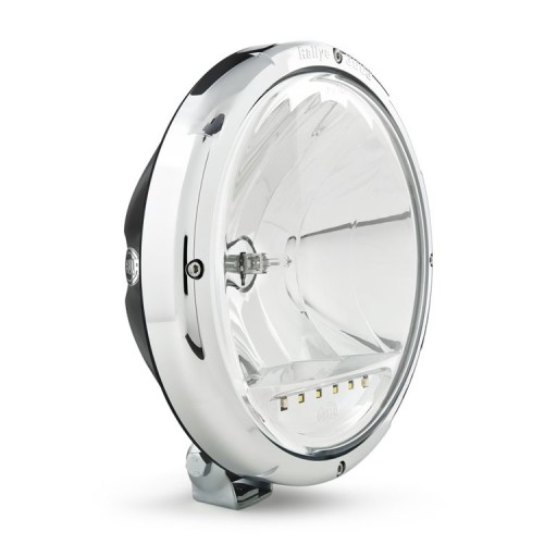 REFLEKTOR HELLA RALLYE 3003 Z POZYCJĄ LED, Z CHROMOWANĄ RAMKĄ
