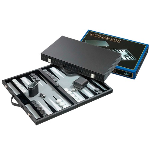 Philos Backgammon szary średni 38x23,5 cm