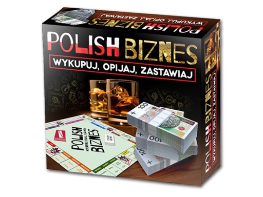 GRA ALKOHOLOWA TOWARZYSKA POLISH BIZNES MONOPOL %% DLA DOROSŁYCH IMPREZOWA