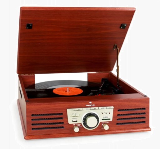 Gramofon Auna TT-92W brązowy