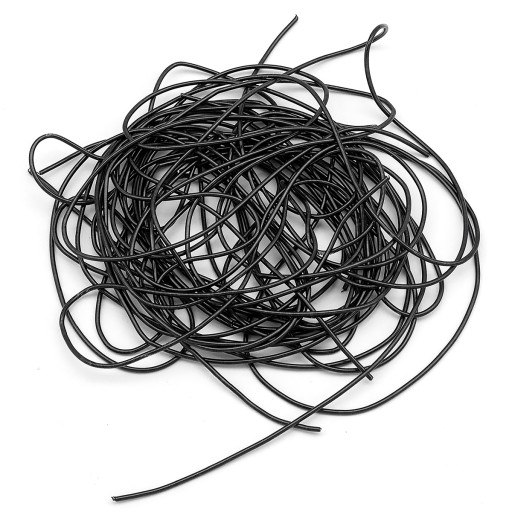 Bajorek do Haftu Miękki, Miedź, Czarny, 1mm, 10g~580cm