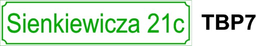 Podłużna Tabliczka Adresowa Nazwa Ulicy Metalowa