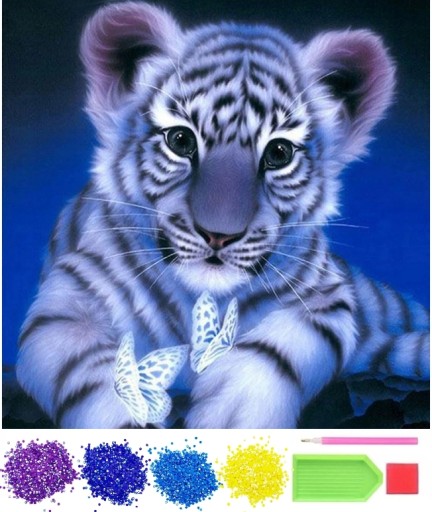 HAFT DIAMENTOWY MOZAIKA DIAMENTOWA 5D TYGRYS