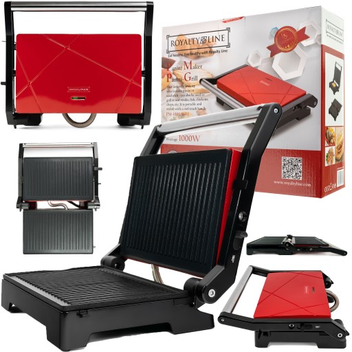 GRILL DO KANAPEK PANINI OPIEKACZ TOSTER XL ROZKŁADANY ELEKTRYCZNY 1000W