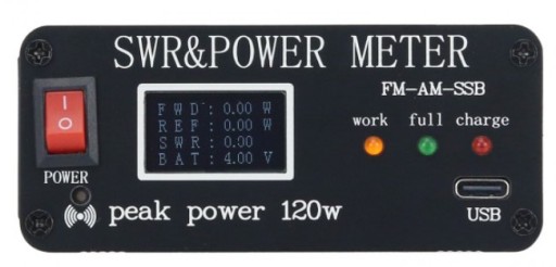SWR-50 cyfrowy reflektometr 1.8-50 MHz akumulator