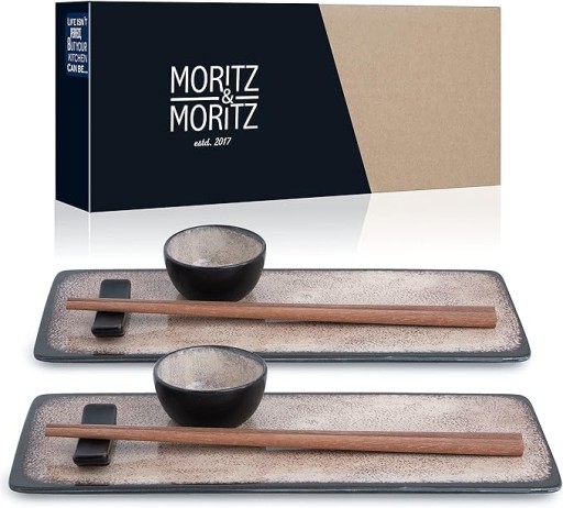 Zestaw naczyń do sushi dla 2 osób Mortitz TALERZE PAŁECZKI + DODATKI