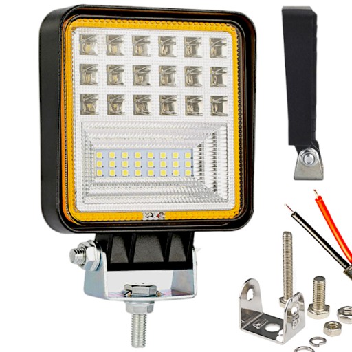 LAMPA ROBOCZA 42 LED LEDOWA 126W 12-24V