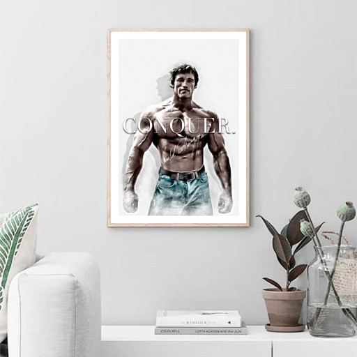 Plakat Arnold Schwarzenegger Conquer Unikat A3