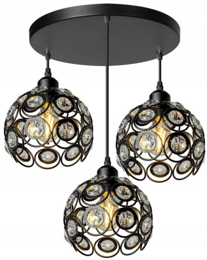 LAMPA KRYSZTAŁOWA PLAFON WISZĄCA EDISON LED APP210