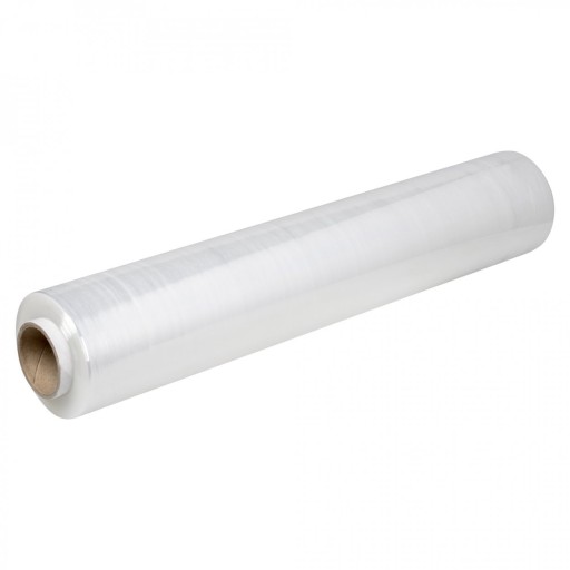 FOLIA STRETCH STRECZ TRANSPARENT BEZBARWNA ROLKA MOCNA 275 M CIENKA TULEJA