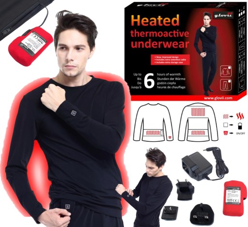 Ogrzewana bluza koszulka termoaktywna Glovii - XL