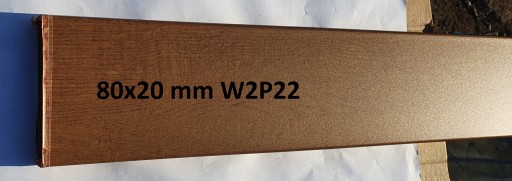 80X20mm drewnopodobny imitacja drewna W2P22 1 metr