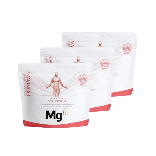 3x Mg12 Sól Epsom ODNOWA magnezowa do kąpieli regenerującej skórę 3 kg