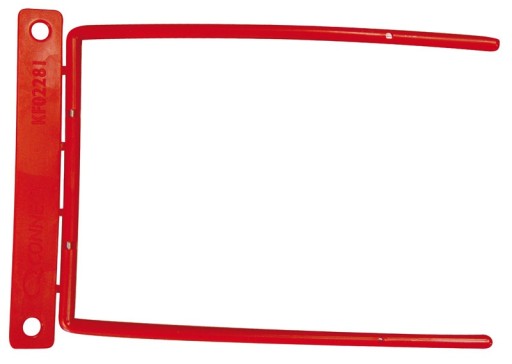 Klipsy archiwizacyjne D-Clip 8cm czerwony spinacz