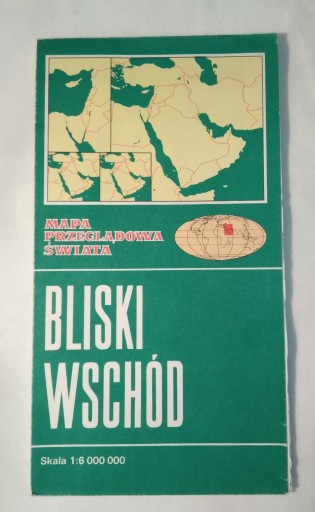 BLISKI WSCHÓD mapa przeglądowa Świata 1985 r.
