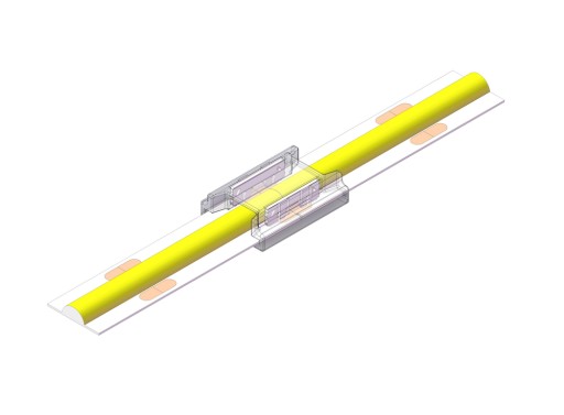 ZŁĄCZKA DO TAŚM LED COB NEON MONO 8mm ZATRZASKOWA