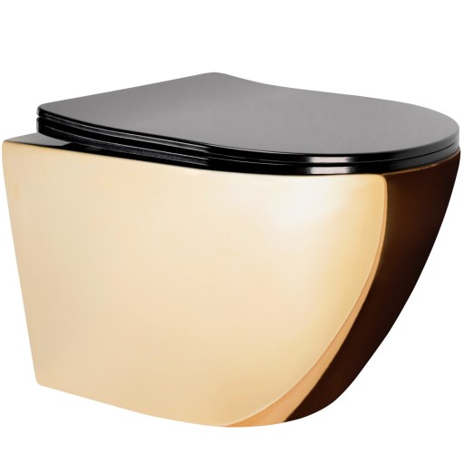 MISA WC PODWIESZANA CARLO FLAT MINI GOLD/BLACK