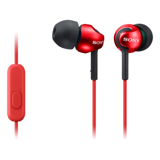 Słuchawki douszne Sony MDR-EX110AP Red/Czerwone