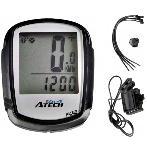 Atech TU09 licznik rowerowy przewodowy 9 funkcji