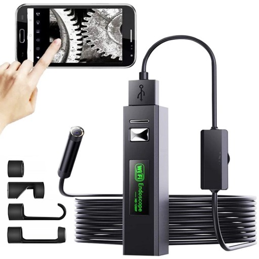 ENDOSKOP KAMERA INSPEKCYJNA ANDROID USB 8 LED DŁUGOŚĆ 5 METRÓW WIFI
