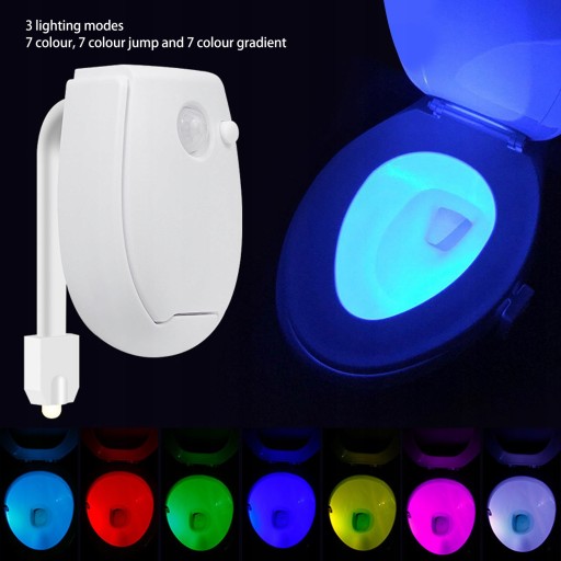 Lampka nocna LED do toalety RGB 3 tryby