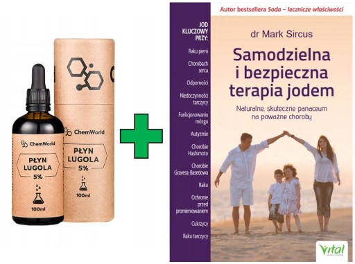Płyn Lugola roztwór 5% czysty Jod CZDA + książka