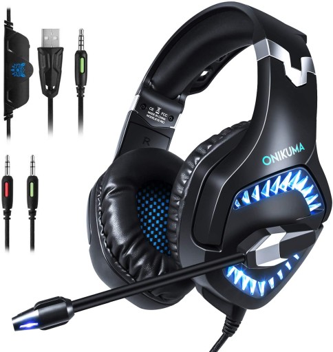 SŁUCHAWKI GAMINGOWE HEADSET GRACZA PC PS4 XBOX LED