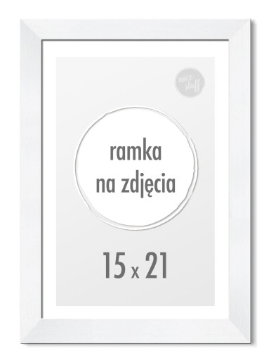 Ramka na zdjęcia 15x21 cm A5 Biała Ramka 15x21 białe ramki 15x21 na zdjęcie