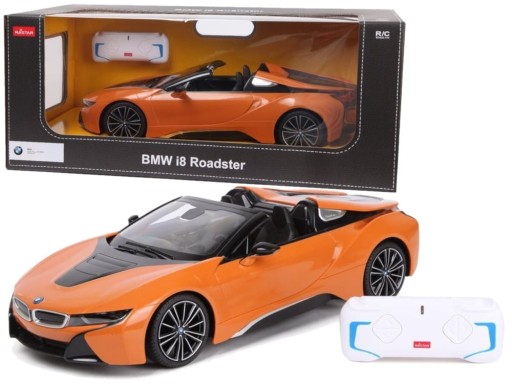 RASTAR SAMOCHÓD ZDALNIE STEROWANY BMW I8 ROADSTER 1:12 POMARAŃCZOWY