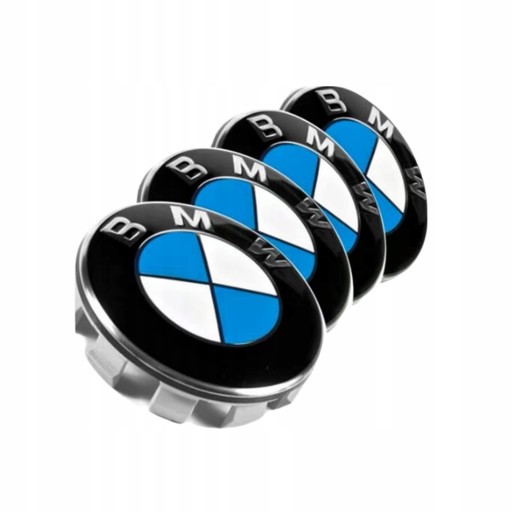 BMW DEKIELKI KAPSLE 68MM KOMPLET DO FELG 4szt NOWE ZNACZKI NA FELG NAKLEJKI