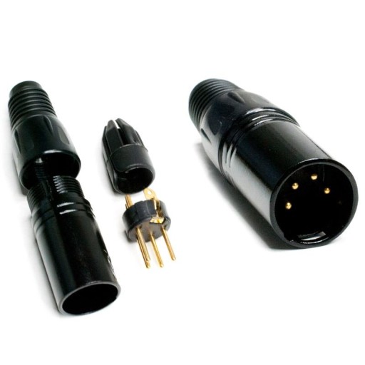 XLR 4pin wtyczka mikrofonu męskiego