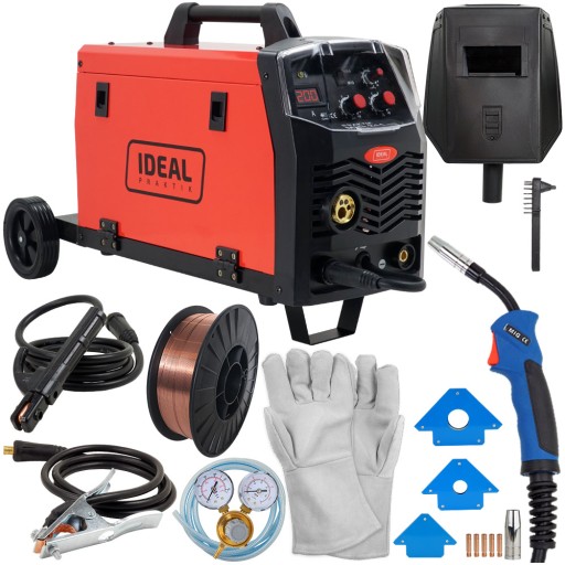 Spawarka inwertorowa MIG MAG Ideal 200A zestaw