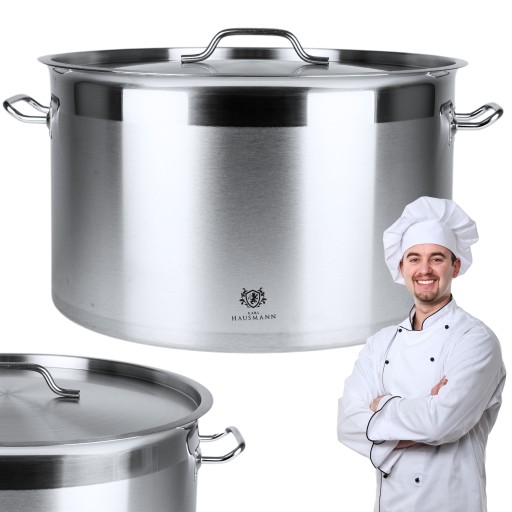 GARNEK DUŻY GASTRONOMICZNY 130L ze STALI NIERDZEWNEJ 18/0 INDUKCJA GAZ