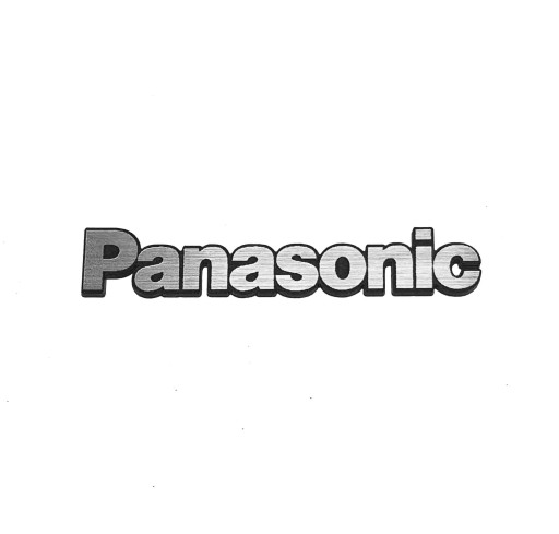 Naklejka Emblemat PANASONIC srebrna 50x9mm