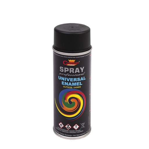 FARBA SPRAY UNIWERSALNA CHAMPION CZARNY MAT RAL 9005 400ML