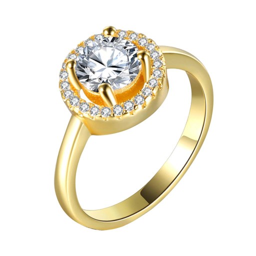 Miedziany Rhinestone Charm Ring Band Ring Fashion 7