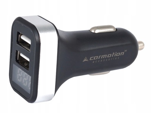 ŁADOWARKA USB DO ZAPALNICZKI Z WOLTOMIERZEM 12/24