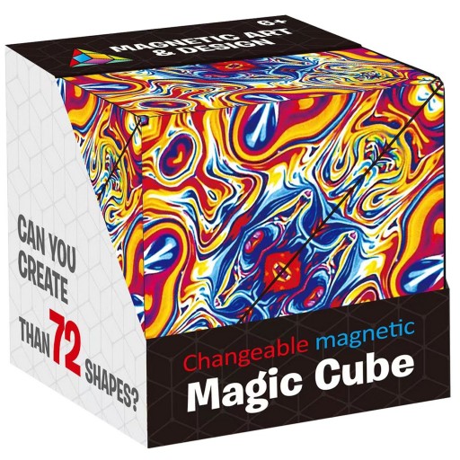 MAGNETYCZNA KOSTKA MAGIC CUBE FIDGET ANTYSTRESOWY 70 MOŻLIWOŚCI MAGICZNA An