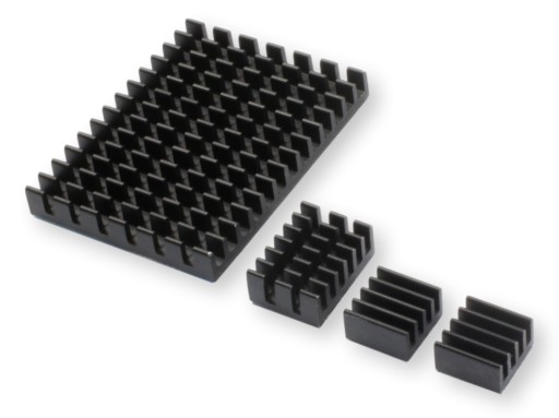 Zestaw 4 radiatorów do Raspberry Pi 4B duży do CPU