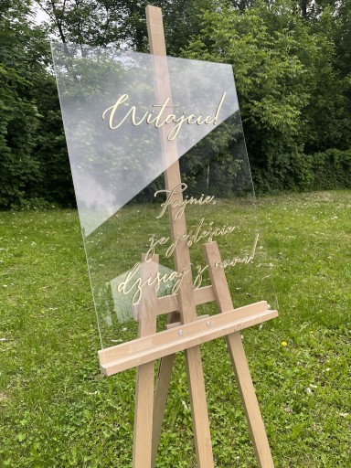 Tablica powitalna glamour plexi 60x90 cm