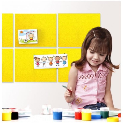 Tablica korkowa samoprzylepna ŻÓŁTY 5x455x610mm